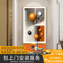 Modern brief Xuan Xuan Guan Guan Decoration Painting Entrance Wall Corridor Aisle Hanging Painting Abstract Inlaid Drilling Crystal Porcelain Painting Light Extravagant Mural Painting