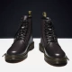 Martin boots nam cao cổ phong cách Anh phong cách Hàn Quốc xu hướng tất cả các trận đấu dụng cụ khởi động ủng thủy triều giày thu đông giày bông đen giày nam - Giày ống