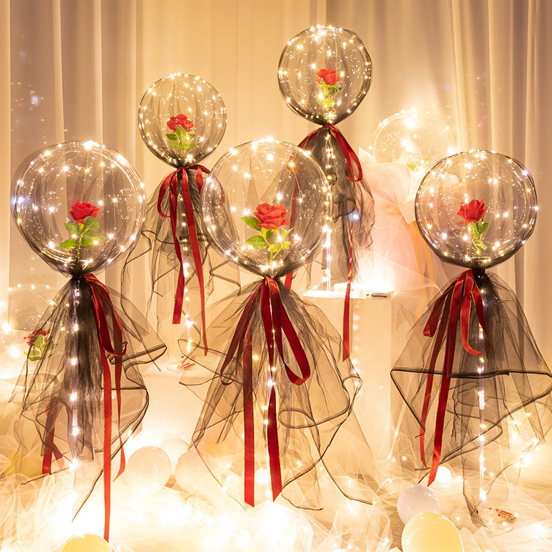 Engagement proposal, wedding, wedding room decoration, scene layout, confession balloon, creative romantic rose, wave ball