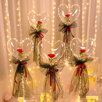 Balloon Decoration Scene Arrangement Suit Wedding Wedding Wedding Wedding Engagement Table White Column Rose Love Wave Ball