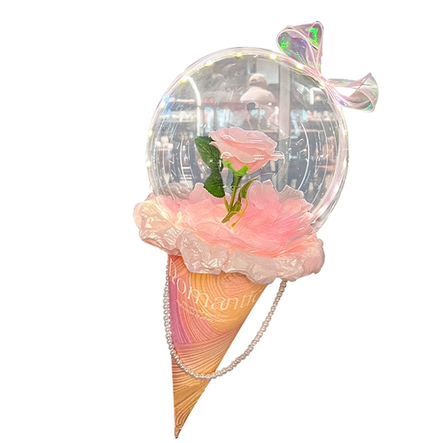 Воздушный шар для мороженого, набор материалов на день Святого Валентина, популярно в интернете, розы, букет