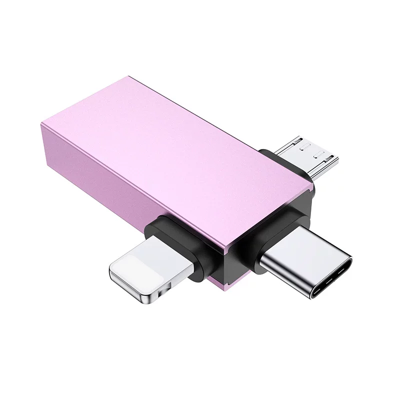 Apple, huawei, совместимый многофункциональный мобильный USB-флеш-накопитель, iPhone12, три в одном, 2 в 1, Android