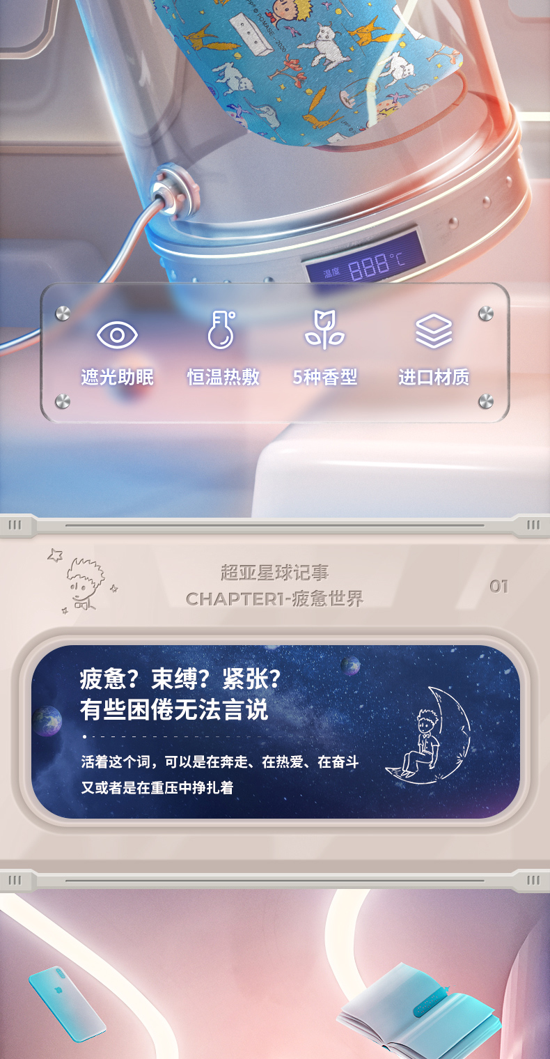 超亚医药 小王子联名 恒温热敷蒸汽眼罩 30片 5种香型 图3