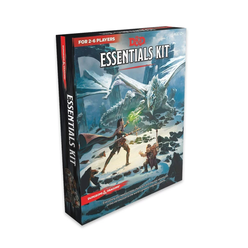 Ключевой набор инструментов оригинал на английском для Spot Dungeons & Dragons Essentials Kit (включая кубики) фэнтезийная настольная ролевая игра входной набор 9780786966837
