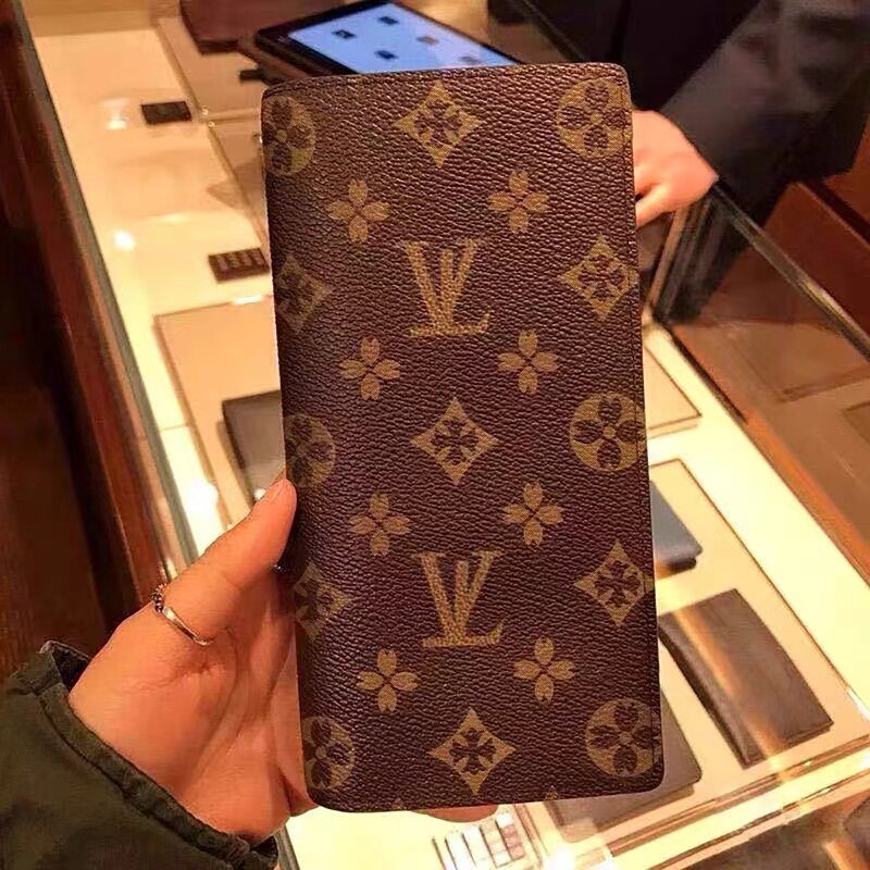 Wallet for Men, Business Long Zipper Wallet, Vintage Pattern Card Holder Clutch, Lv&Lc Phone Bag, Bifold Short Wallet