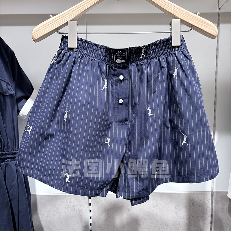 Lacoste French Crocodile Women's Clothing 26 Summer New Fashion Striped Casual Printed Casual Shorts | Ff1034