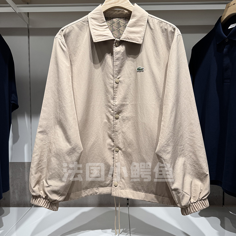 Bh9059 French Crocodile Lacoste Men's Clothing 25 Autumn New Reversible Double-Sided Lapel Jacket
