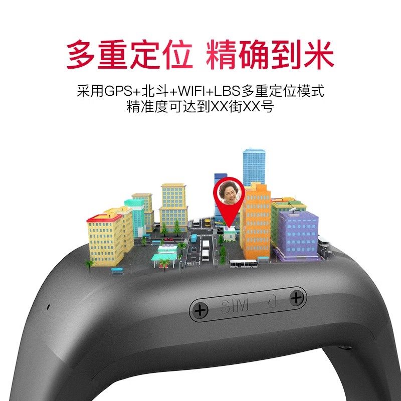 Elderly Positioning Bracelet, Elderly Dementia Anti-Lost Tracking Artifact Gps Tracking Booking Device 4g Phone Watch