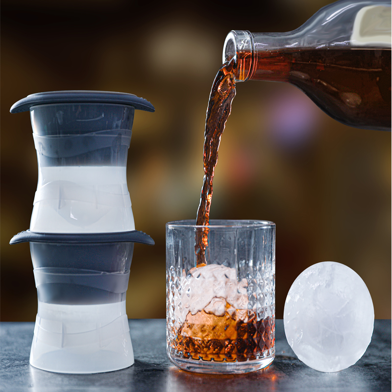 Whisky Hockey Mold Silicone Round Tune Wine Big Ice Cubes Mold Home Ice Box Round Ball Ice Freezer Freezer