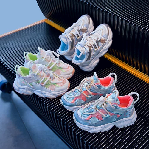 Детская модная универсальная весенняя спортивная обувь на платформе, коллекция 2021, тренд сезона