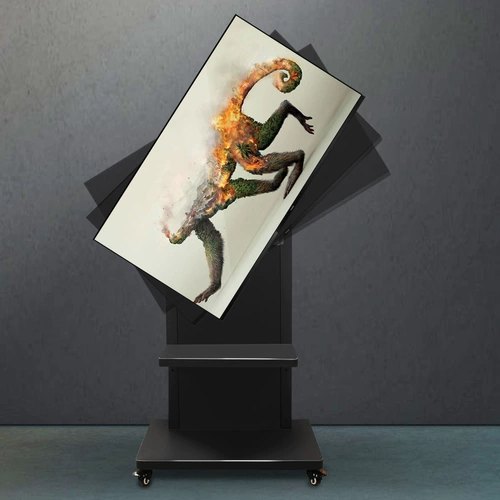 75/77/80/85-дюймовый телевизионный скрининговый кронштейн может вращаться горизонтально и вертикально на стойке для рекламной машины в прямом эфире