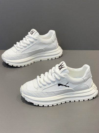 欧洲站男鞋2025新款夏季网面透气运动休闲鞋厚底增高鞋阿甘老爹鞋