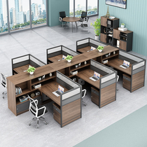 Guangzhou Brief Modern Staff Station Desk Chair Combination Financial Screen Holder Office Working Table