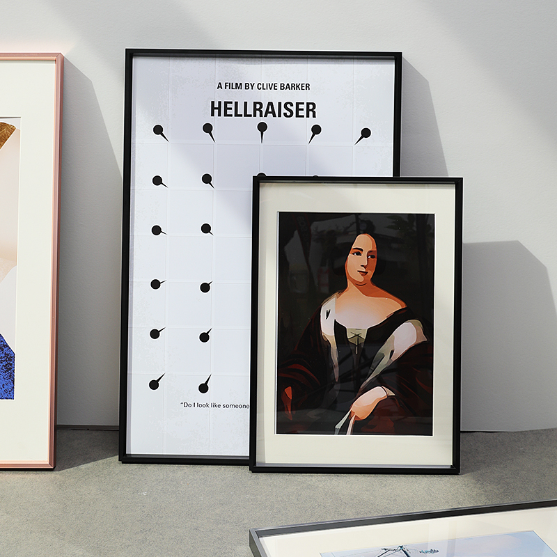 Brief photo frame hanging wall frame mounting 8K open 4 open A3a4 puzzle frame sketch watercolor outer frame can be made custom