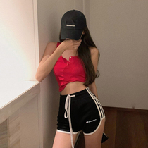 30% Sports High Waist Fitness Pants Women Summer Hot Pants Black Loose Slim Fit Pants Outside Wearing 2022 New Pants