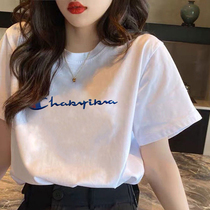 2022 New Summer T-shirt Woman Short Sleeve Loose Pure Cotton White Eroy Dress Half Sleeve Summer Compassionate s Chains