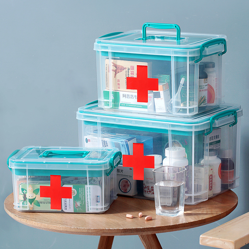 Nabebi Medical Case Home Installation Classification Small Medical Case Portable Large Capacity Drug Container Box