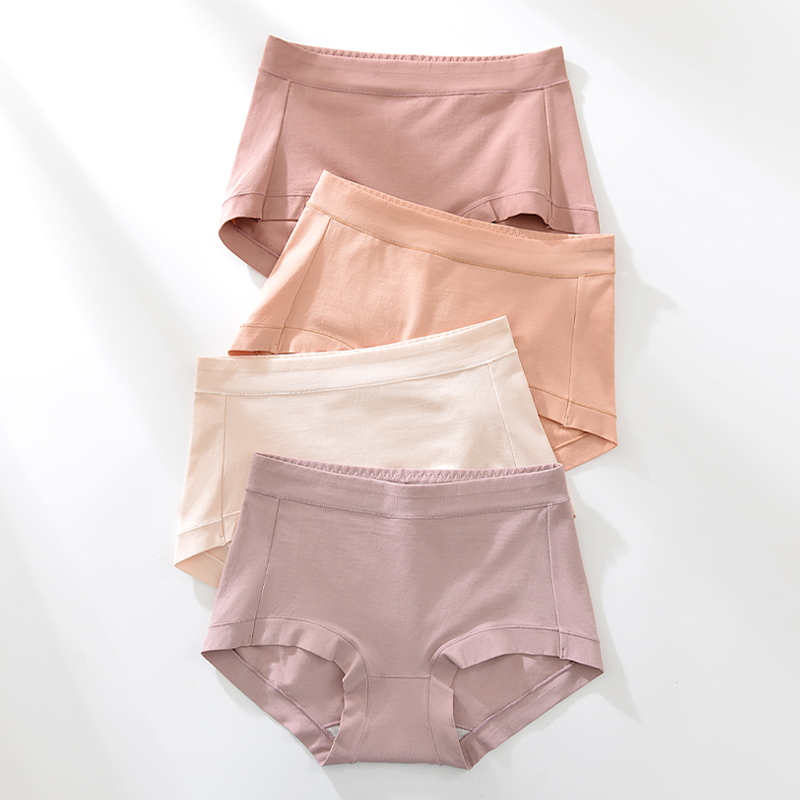 Delifen Pure Cotton Mid-Waist 100% Cotton Seamless Underwear for Women, Full Cotton Crotch, Xinjiang Long-Staple Cotton Women's Briefs