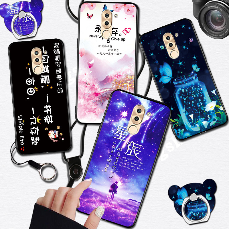 Huawei Honor Play 6x mobile phone protective case blnal10 silicone AL1O cartoon Huawei soft shell tl10 mobile phone protective case honor6x literature and art bln-al