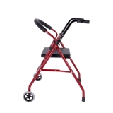 Пожилой четырехбонный костынный табурет инвалид с колесами с колесами с колесами, вручную в велосипеде, многофункциональный