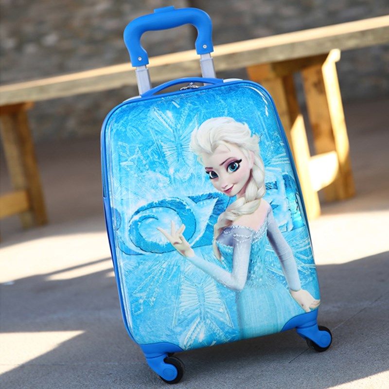  Child pull-lever box Little cute cartoon suitcases 16 inch Custom four-wheel hauling box Boys student gift