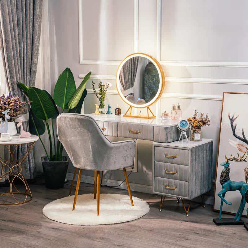 Modern minimalist Makeup Desk Bedroom Containing Cabinet Integrated Small Family Type Make-up Table Tennis Red Light Lavish Wind Nordic