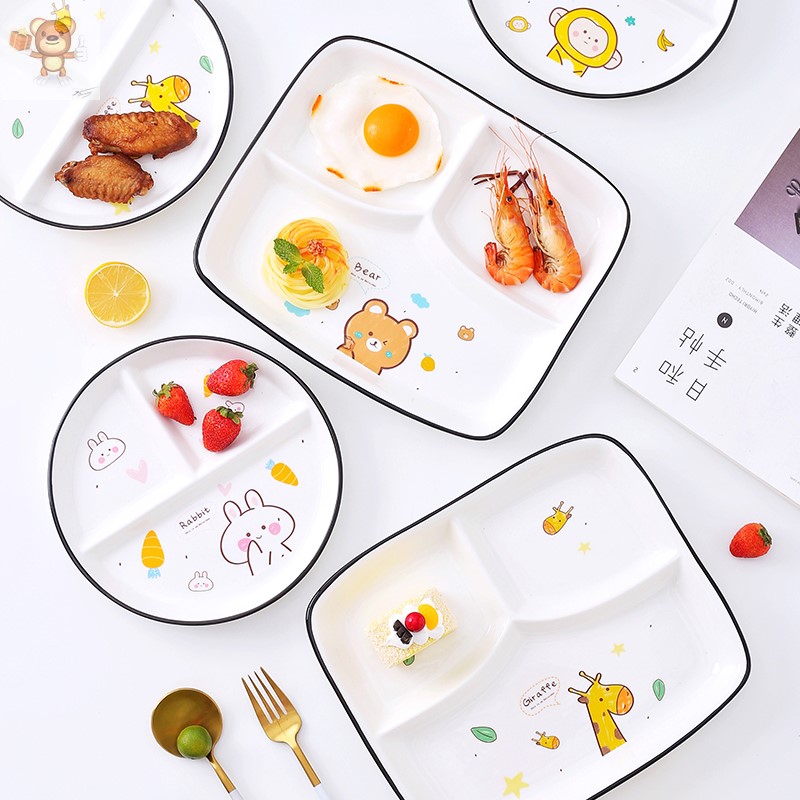 Japanese ceramics household space frame plate tableware suit one creative students eat breakfast platter food dishes