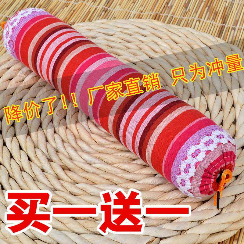 2020 small crushed flower cylindrical pillow can be detached and washed long round side hug pillow protection cervical buckwheat health care shell pillow
