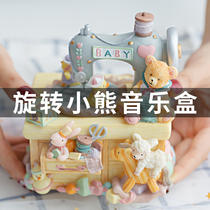 Cute little yellow duck music box Music box Sky City Christmas gift for best friend friend little girl Birthday gift