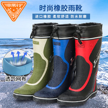 Rain Shoes Men Medium-high Cylinder Non-slip Waterproof Shoes Fashion Wear wear site Rubber Shoe fishing exclusive Soft Rain boot