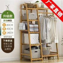 Foldable living room clothes hanger floor-standing coat rack household artifact balcony stainless steel clothes rod storage rack hanging bag rack