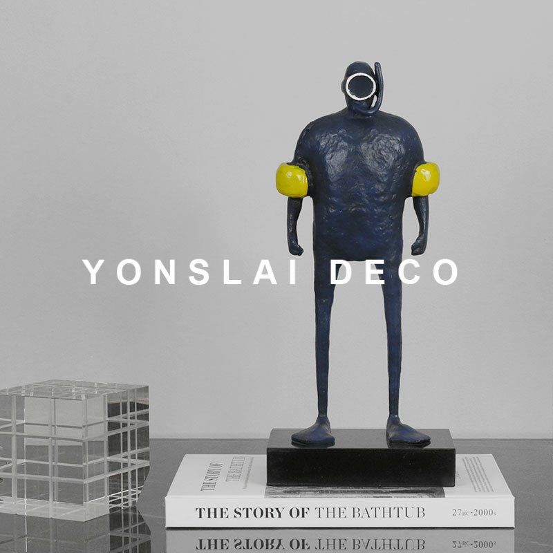 Simple modern art abstract figure sculpture model room sample house display center home TV cabinet soft decoration ornaments