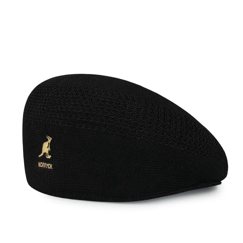 Kangaroo, men's demi-season beret, autumn hat, black cap