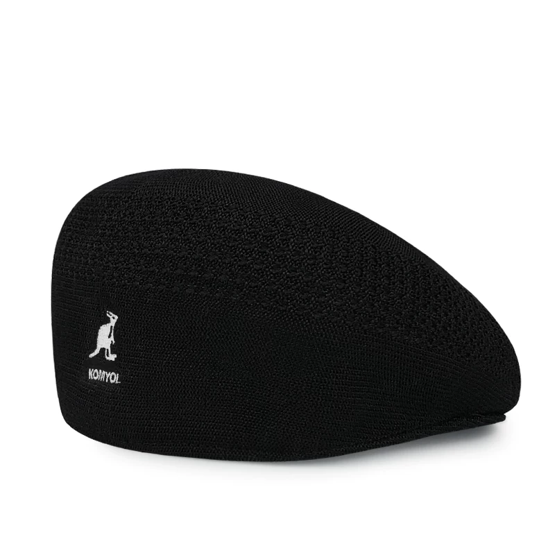 Kangaroo, men's demi-season beret, autumn hat, black cap