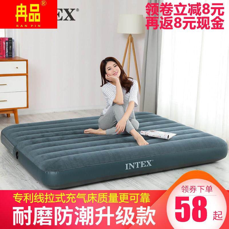 INTEX inflatable mattress air mattress single person double thickened household tatami portable folding bed floor