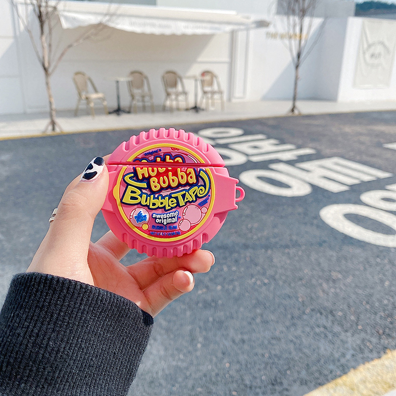 ins popcorn pink bubble gum suitable for airpodspro protective shell airpods protective casing two generations of silicone gel softshell apple headphone sleeve wireless Bluetooth 2 creative ipods