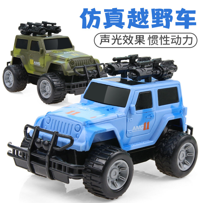 Inertial off-road vehicle with sound and light music toy car boy baby car model child toy