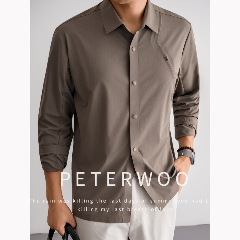 [Traveler Series] Multi-Scenario, Three-Proof Outdoor Commuting Sports Shirt, Casual Business Shirt for Men, Spring and Autumn