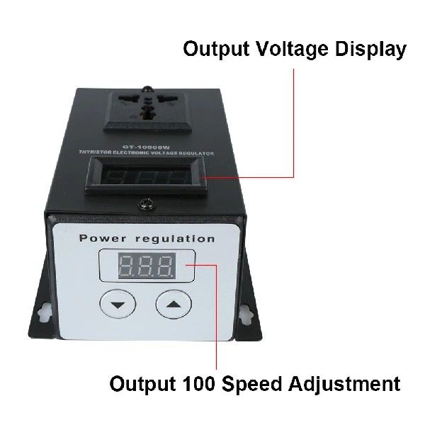 SCR AC 220V 10000W Controller Dimming Dimmer Thermostat-Taob