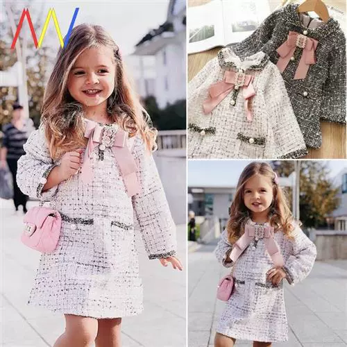 Зимнее платье Todlers Одежда девочек -детские платья девочки, детка