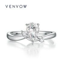 VENVOW ROSE GIA bare diamond diamond ring 1 carat PROPOSAL ring Female wedding diamond wedding ring ring holder custom