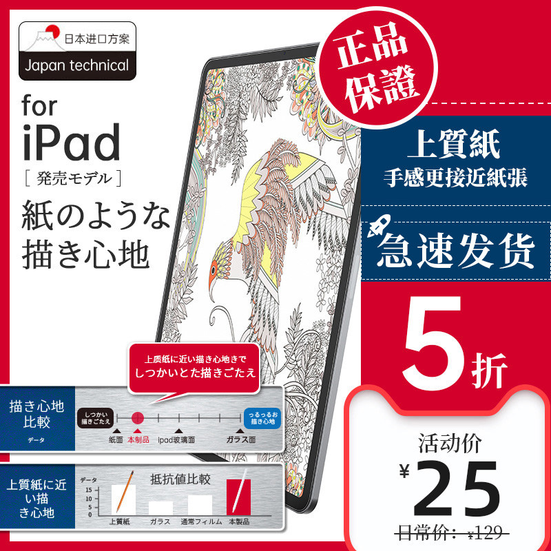 IPad paper film 2021 Pro11 painting 2020 air4 handwriting 109 paper 2019 8 generation particle 2020 flat 105 inch 3pro