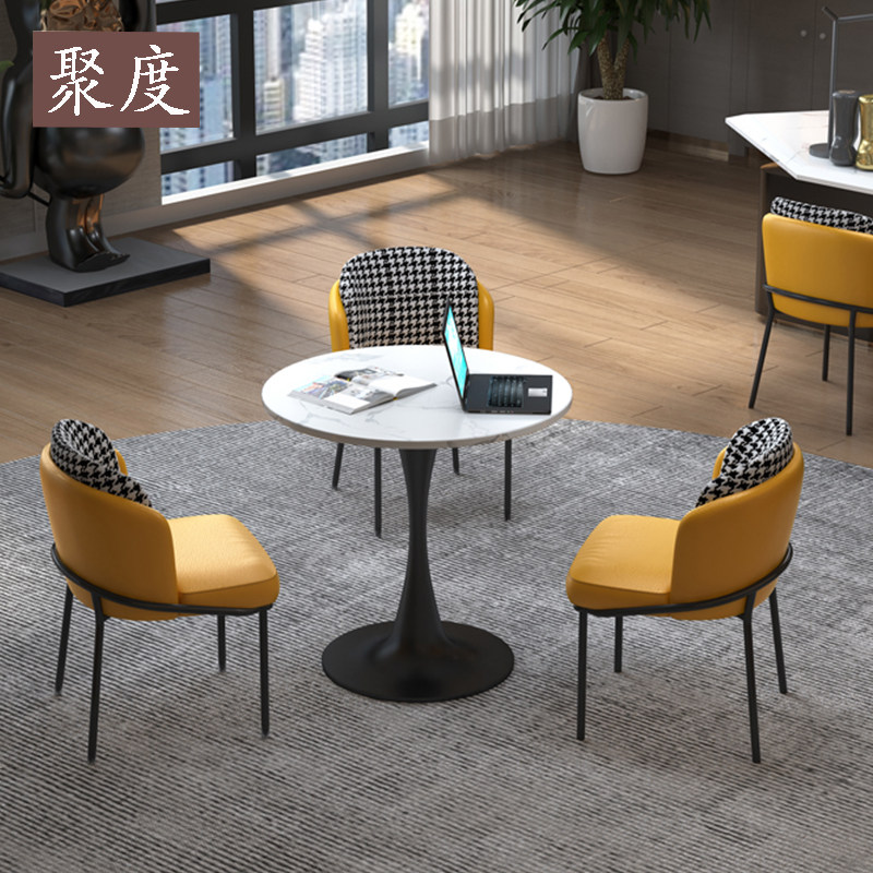 Hotel table and chair Nordic light luxury sales office to negotiate table and chair combination meeting guest leisure reception small round table a table four chairs