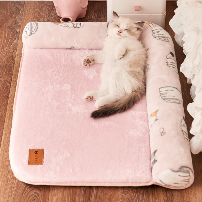 Cat mat sleeping with four seasons universal winter warm bed house cat bed cage mat cat litter dog mat pet supplies