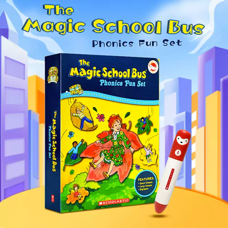 神奇校車自然拼讀12冊點讀書The Magic School Bus 英文原版童書