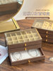 Jewelry Box, High-End and Exquisite, for Necklaces and Earrings, Walnut Wood Grain, Large Capacity, 2025 New Model Jewelry Storage Box