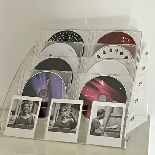 CD Rack Acryl STEP -TYPE DISPLAY RACK Пара диска ленточной ленточной коллекции дисплей дисплей рамка альбома в ящик для хранения альбома