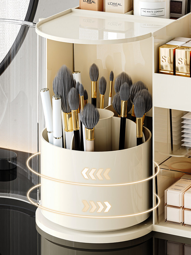 Cosmetic Storage Box, Desktop High-End Dressing Table, Dust-Proof Skin Care Products, Makeup Brushes, Perfume Storage Rack