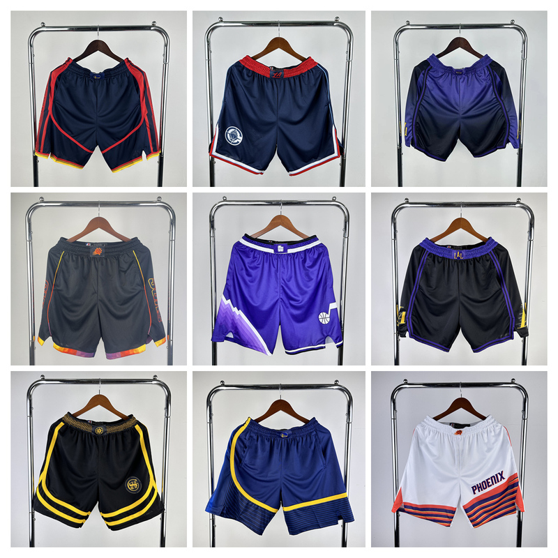 American Version of Lakers Shorts, City Edition Warriors Shorts, Training Clippers Basketball Shorts, Cavaliers Suns Retro American-Style Shorts