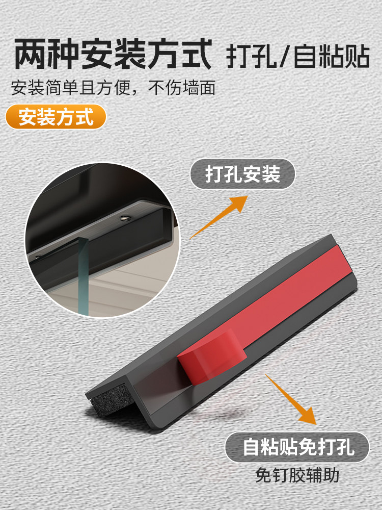 Glass Door Stopper Limiter Fixed for Double-Opening Single-Direction Frameless Swing and Sliding Doors, Windproof Anti-Swing Door Stopper